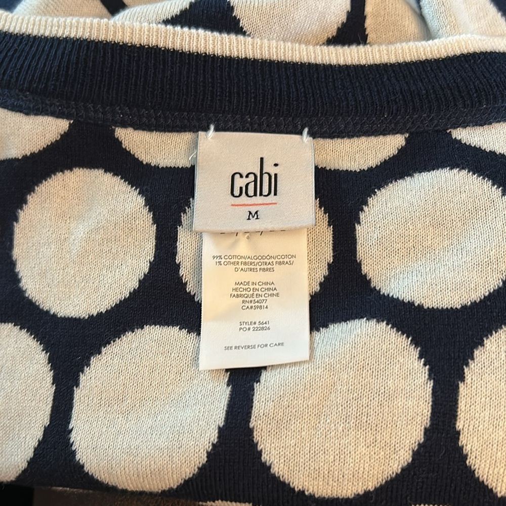 CAbi Reversable 564 Valley Polka Dot Oversized Sweater - Picture 5 of 5
